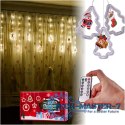 Kurtyna LED na okno girlanda świąteczna choinkowa 3 m 125 LED