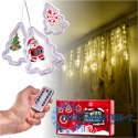 Kurtyna LED na okno girlanda świąteczna choinkowa 3 m 125 LED