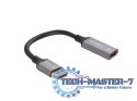 Adapter Displayport(M)- HDMI(F)4K na kablu 20cm srebrny Adapter Displayport(M)- HDMI(F)4K na kablu 20cm srebrny