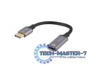 Adapter Displayport(M)- HDMI(F)4K na kablu 20cm srebrny Adapter Displayport(M)- HDMI(F)4K na kablu 20cm srebrny