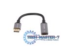 Adapter Displayport(M)- HDMI(F)4K na kablu 20cm srebrny Adapter Displayport(M)- HDMI(F)4K na kablu 20cm srebrny