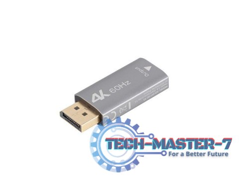 Adapter Displayport(M)- HDMI(F)4K srebrny Adapter Displayport(M)- HDMI(F)4K srebrny