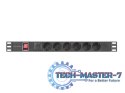 Listwa zasilająca rack PDU 19 cali 1U 16A 5xschuko 2m czarna Listwa zasilająca rack PDU 19 cali 1U 16A 5xschuko 2m czarna