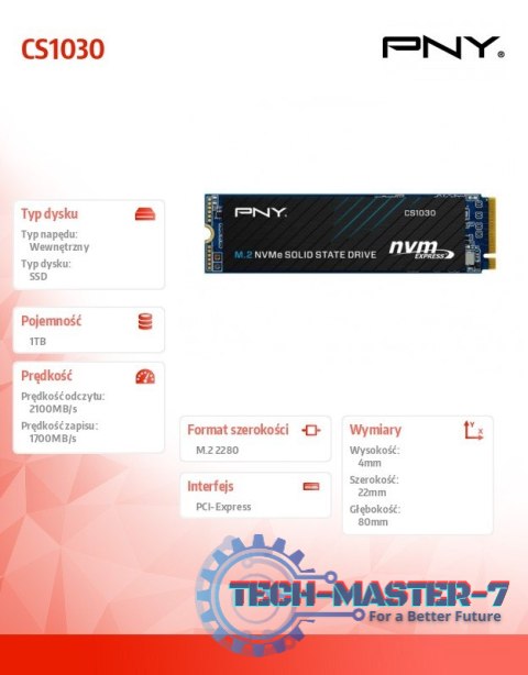 Dysk SSD 1TB M.2 2280 BULK M280CS1030-1TB-SI Dysk SSD 1TB M.2 2280 BULK M280CS1030-1TB-SI