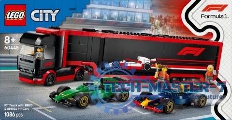 Klocki City 60445 F1 Ciężarówka z bolidami RB20 i AMR24 F1 Klocki City 60445 F1 Ciężarówka z bolidami RB20 i AMR24 F1