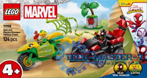 Klocki SPIDEY 11198 Pościg Spina za Electro w dinopojeździe Klocki SPIDEY 11198 Pościg Spina za Electro w dinopojeździe