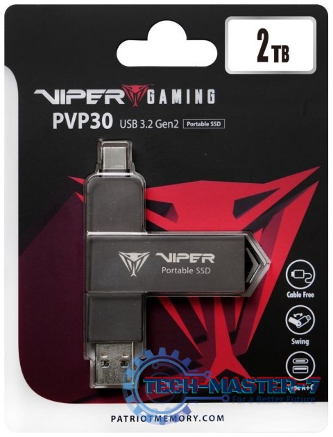 Dysk zewnętrzny SSD 2TB PVP30 Duo Compact 1000/1000 MB/s USB 3.2 USB-C Dysk zewnętrzny SSD 2TB PVP30 Duo Compact 1000/1000 MB/s USB 3.2 USB-C