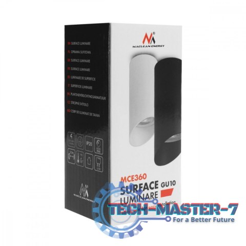 Oprawa natynkowa GU10 MCE360 W aluminiowa Biała Oprawa natynkowa GU10 MCE360 W aluminiowa Biała