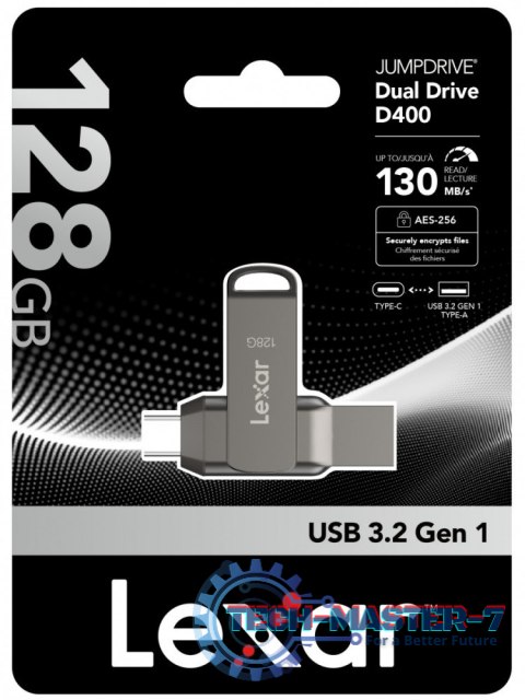 Pendrive Dual Drive D400 128GB USB-C/A 3.1 130MB/s Pendrive Dual Drive D400 128GB USB-C/A 3.1 130MB/s