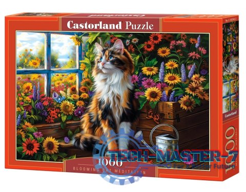 Puzzle 1000 elementów Kot wsród kwiatów Puzzle 1000 elementów Kot wsród kwiatów