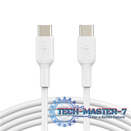 Kabel Booster Charge USB-C/USB-C PVC 2m, biały Kabel Booster Charge USB-C/USB-C PVC 2m, biały