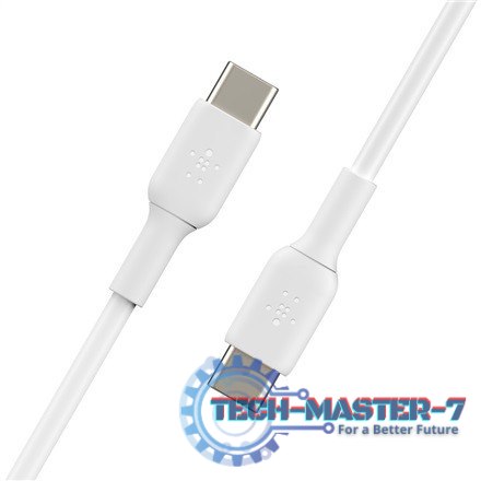 Kabel Booster Charge USB-C/USB-C PVC 2m, biały Kabel Booster Charge USB-C/USB-C PVC 2m, biały