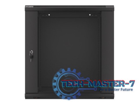 Szafa instalacyjna wisząca 19 12U 600X450mm czarna (drzwi szklane) Szafa instalacyjna wisząca 19 12U 600X450mm czarna (drzwi szklane)