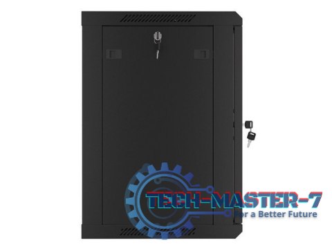 Szafa instalacyjna wisząca 19 12U 600X450mm czarna (drzwi szklane) Szafa instalacyjna wisząca 19 12U 600X450mm czarna (drzwi szklane)