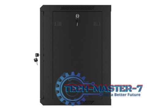 Szafa instalacyjna wisząca 19 12U 600X450mm czarna (drzwi szklane) Szafa instalacyjna wisząca 19 12U 600X450mm czarna (drzwi szklane)