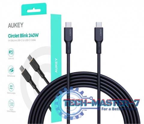 CB-SCC241 silikonowy kabel USB-C - USB-C | 1m | 5A | 240W PD CB-SCC241 silikonowy kabel USB-C - USB-C | 1m | 5A | 240W PD