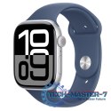 Watch Series 10 GPS, koperta 46 mm z aluminium w kolorze srebrnym z paskiem sportowym w kolorze denim - rozmiar M/L Watch Series 10 GPS, koperta 46 mm z aluminium w kolorze srebrnym z paskiem sportowym w kolorze denim - rozmiar M/L