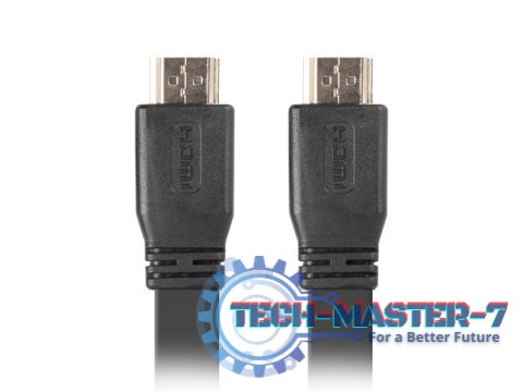 Kabel HDMI-HDMI v2.0 1.8m czarny płaski 4K 60Hz, pełna miedź Kabel HDMI-HDMI v2.0 1.8m czarny płaski 4K 60Hz, pełna miedź