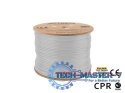 Kabel LAN UFTP Kat-6A 305M drut CU LSZH CPR+ fluke passed, szary