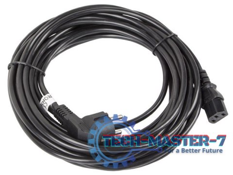 Kabel zasilający CEE 7/7 - IEC 320 C13 VDE 10M czarny Kabel zasilający CEE 7/7 - IEC 320 C13 VDE 10M czarny