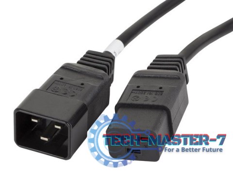 Przedłużacz kabla zasilającego IEC 320 C19 - C20 VDE 1.8M VDE czarny Przedłużacz kabla zasilającego IEC 320 C19 - C20 VDE 1.8M VDE czarny
