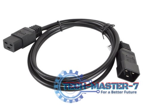 Przedłużacz kabla zasilającego IEC 320 C19 - C20 VDE 1.8M VDE czarny Przedłużacz kabla zasilającego IEC 320 C19 - C20 VDE 1.8M VDE czarny