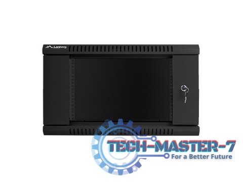 Szafa instalacyjna wisząca 19'' 6U 600X600mm czarna (drzwi szklane) Szafa instalacyjna wisząca 19'' 6U 600X600mm czarna (drzwi szklane)
