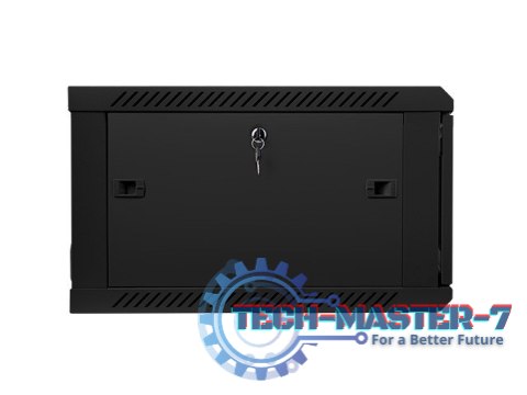 Szafa instalacyjna wisząca 19'' 6U 600X600mm czarna (drzwi szklane) Szafa instalacyjna wisząca 19'' 6U 600X600mm czarna (drzwi szklane)
