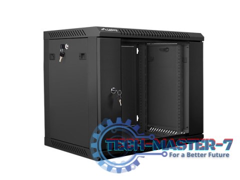 Szafa instalacyjna wisząca 19'' 9U 600X450mm czarna (drzwi szklane) Szafa instalacyjna wisząca 19'' 9U 600X450mm czarna (drzwi szklane)