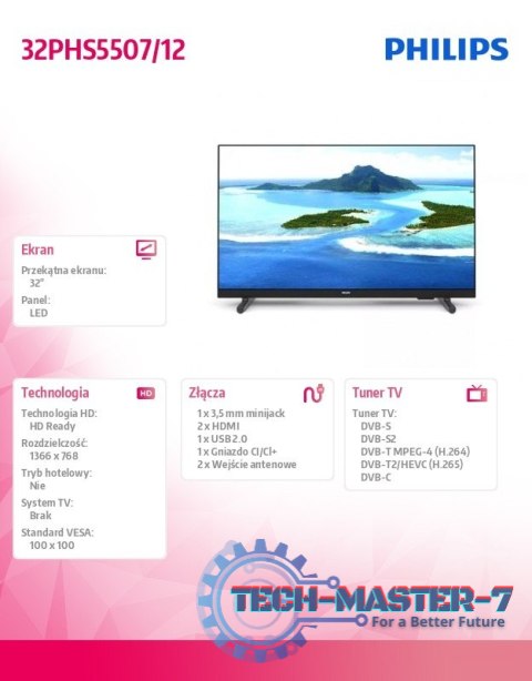 Telewizor LED 32 cali 32PHS5507/12 Telewizor LED 32 cali 32PHS5507/12