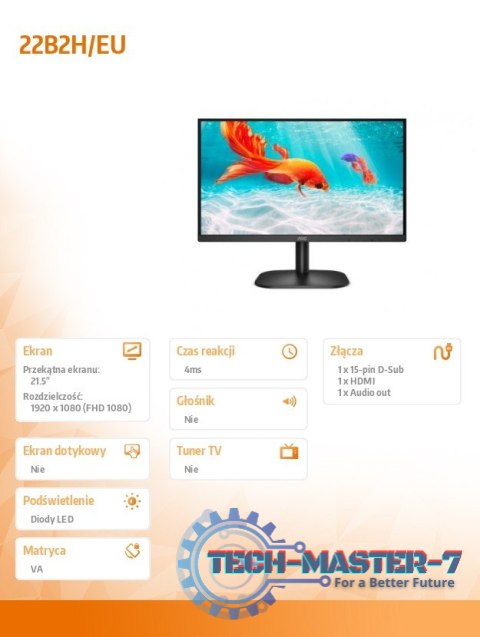 Monitor 22B2H/EU 21.5 cala VA HDMI Monitor 22B2H/EU 21.5 cala VA HDMI