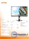 Monitor 24P2QM 23.8 cala VA 75 Hz HDMI DP DVI Pivot Monitor 24P2QM 23.8 cala VA 75 Hz HDMI DP DVI Pivot