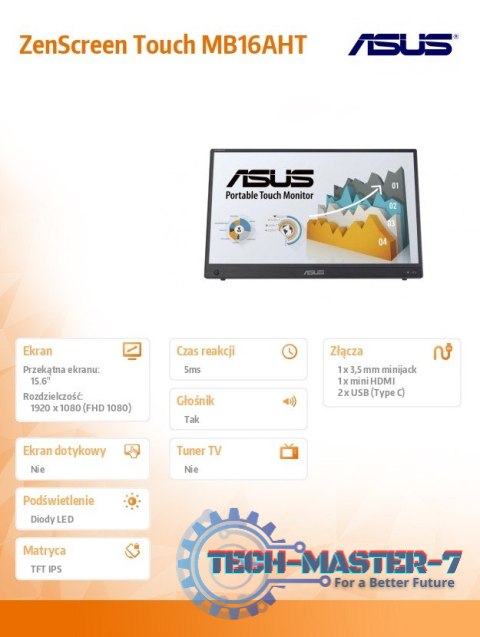 Monitor ZenScreen Touch 15.6 cala MB16AHT Monitor ZenScreen Touch 15.6 cala MB16AHT