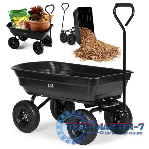 Wózek transportowy ogrodowy taczka wywrotka 75L 200 kg duże pompowane koła MultiGarden MULTI GARDEN Wózek transportowy ogrodowy taczka wywrotka 75L 200 kg duże pompowane koła MultiGarden MULTI GARDEN