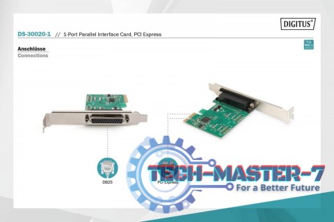 Karta rozszerzeń (Kontroler) LPT PCI Express, 1xDB25, Low Profile, Chipset: ASIX99100 Karta rozszerzeń (Kontroler) LPT PCI Express, 1xDB25, Low Profile, Chipset: ASIX99100