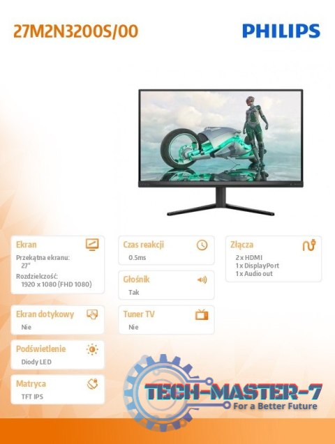 Monitor 27M2N3200S 27 cali IPS 180Hz HDMIx2 DP Monitor 27M2N3200S 27 cali IPS 180Hz HDMIx2 DP