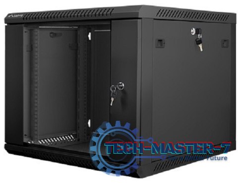 Szafa instalacyjna wisząca 19'' 9U 600X600mm czarna (drzwi szklane) Szafa instalacyjna wisząca 19'' 9U 600X600mm czarna (drzwi szklane)
