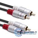 Kabel 2xRCA męski / 2xRCA męski | 3m | czarny Kabel 2xRCA męski / 2xRCA męski | 3m | czarny