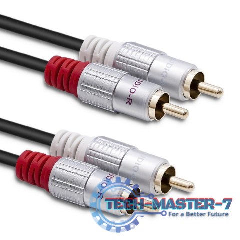 Kabel 2xRCA męski / 2xRCA męski | 3m | czarny Kabel 2xRCA męski / 2xRCA męski | 3m | czarny