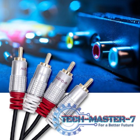 Kabel 2xRCA męski / 2xRCA męski | 3m | czarny Kabel 2xRCA męski / 2xRCA męski | 3m | czarny