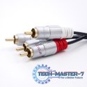 Kabel 2xRCA męski / 2xRCA męski | 3m | czarny Kabel 2xRCA męski / 2xRCA męski | 3m | czarny