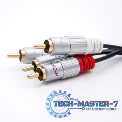 Kabel 2xRCA męski / 2xRCA męski | 3m | czarny Kabel 2xRCA męski / 2xRCA męski | 3m | czarny