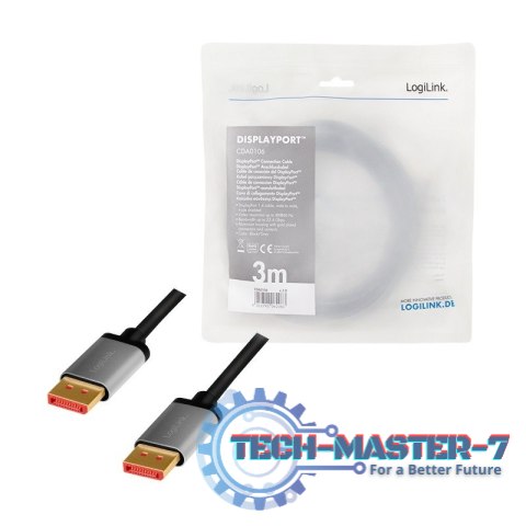 Kabel DisplayPort 8K/60 Hz,DP/M do DP/M aluminium 3m Kabel DisplayPort 8K/60 Hz,DP/M do DP/M aluminium 3m