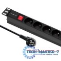 Listwa zasilająca do szafy RACK 1U | 16A | PDU | 8xFRENCH | 2m Listwa zasilająca do szafy RACK 1U | 16A | PDU | 8xFRENCH | 2m