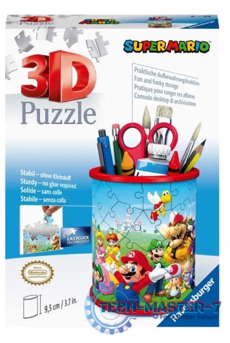 Puzzle 54 elementy 3D Przybornik, Super Mario Puzzle 54 elementy 3D Przybornik, Super Mario