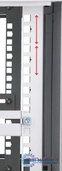 Szafka wisząca rack 6U 600x450 szara szklane drzwi