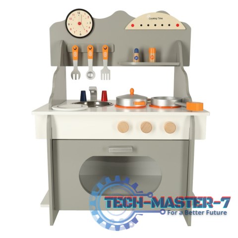 Kuchnia dla dzieci drewniana MDF piekarnik garnki akcesoria 70cm Kuchnia dla dzieci drewniana MDF piekarnik garnki akcesoria 70cm