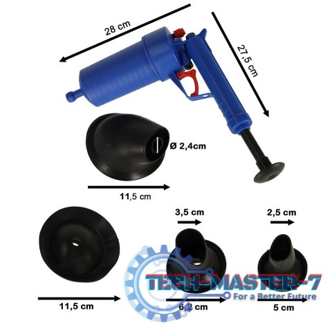 Pistolet do udrażniania przepychacz rur toalet Pistolet do udrażniania przepychacz rur toalet