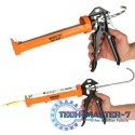 Pistolet wyciskacz do silikonu akrylu kleju kartuszy mas obrotowy korpus 360 255mm WOKIN Pistolet wyciskacz do silikonu akrylu kleju kartuszy mas obrotowy korpus 360 255mm WOKIN