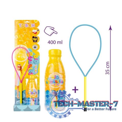 TUBAN Obręcz do baniek mydlanych bańki mydlane + płyn 400ml TUBAN Obręcz do baniek mydlanych bańki mydlane + płyn 400ml